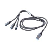 jebyltd USB Y Splitter Cable Power USB2.0 Male to 3 Female Charging Data Transfer Computer Accessories USB Hub