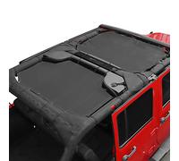JeCar JKU Pare-Soleil en Maille Offre Une Protection Solaire UV pour Jeep Wrangler 2007-2018 JK Unlimited 4 Portes Avant et arrière, 2 pièces