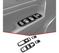 JeCar Kit de garniture de bouton d'interrupteur de lève-vitre pour Jeep Grand Cherokee 2011-2020 et Cherokee 2014-2020, noir brillant