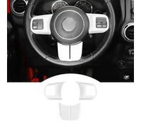 JeCar Kits de décoration intérieure de Volant pour Jeep Wrangler 2011-2017 JK & Unlimited/Patriot Compass 2011-2016 et Grand Cherokee 2011-2013, Blanc