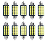 Jecdfs 10 pièces 42mm C5W LED Ampoules Feu Blanc 42mm Canbus Gratuit, ampoule navette led 12v, Plug and Play, Super Lumineux LED bande pour l'intérieur de voiture, pour voiture camion