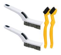 Jecdfs 4 pièces brosses à Joints, Brosse Nettoyage, Brosse a recurer, Brosse a Joint carrelage, Brosse à Nettoyer Les Joints avec Forme en V et Design Mini, brosses de Nettoyage pour la Maison