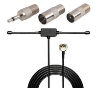 Jecdfs antenne FM, Antenne Dipôle FM avec Câble d’Extension de 3 m - Antenne Radio Dab et FM 75 Ohms UNBAL pour Récepteur Audio, Tuner Stéréo, Amplificateur HiFi et Système Home Cinéma