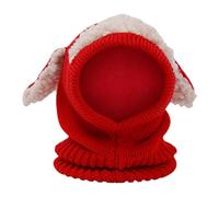 Jecdfs Bonnet d’Hiver Bébé avec Écharpe, Ensemble Tricoté avec Doublure en Fleece, Accessoires Chaleureux pour Enfants de 2 à 7 Ans, pour Jouer à l’Extérieur en Hiver