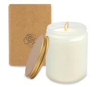 Jecdfs Bougie Parfumée Lavande - Cadeau pour Père, Romantique pour Saint Valentin, Anniversaire, pour Homme et Femme, Cire de Soja Naturelle, 50 Heures de Combustion(200g)