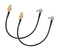 Jecdfs Câble Antenne 4G LTE RG174, Adaptateur SMA à TS9, Câble Pigtail à Angle Droit de 15 cm, 2 Pièces, Compatible avec Modems UMTS, 2G, 3G, 4G