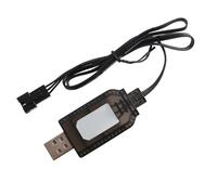 Jecdfs câble Chargeur USB rc avec Connecteur SM-3P pour Batterie LiPo 2S 7.4V, pour Les Voitures RC, Drones, quadcopters, Jouets télécommandés, Protection Contre la Surcharge, indicateur LED