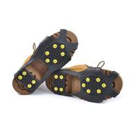Jecdfs Crampons Neige Chaussures d'hiver antidérapantes avec 10 Pointes-L | Crampons Chaussures et Botte,Antiderapant Hiver Verglas Marcher,Pour Crampons Montagne, Neige, randonée,Glac- taille EU 40-43