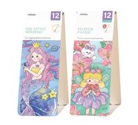 Jecdfs Livre de Coloriage pour Enfants avec Dessins de Fées et de Sirènes - 2 Livre pour Peindre à l’Aquarelle - Activités Créatives pour Enfants en Âge Préscolaire