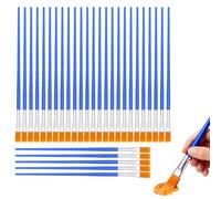 Jecdfs Lot de 30 pinceaux plats,Pinceaux Peinture, Petits Pinceaux Plats d'artiste Pinceaux pour les détails et la peinture d'art,Poils Synthétiques et Poignée en Plastique Robuste - pour Débutants, É