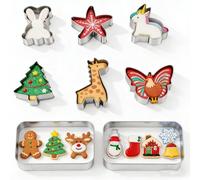 Jecdfs moule biscuit noel, emporte piece sapin,Set de 8 Pièce, Noël, Sapin, et Moules à Biscuits pour Créer des Délices Sucrés à Chaque Fête