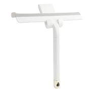 Jecdfs Raclette de Douche en Silicone avec Support sans Perçage - pour Nettoyage de Verre, Miroirs, Carrelage et Fenêtres de Voiture, Nettoyage sans Traces, Durable et Antidérapant - Blanc