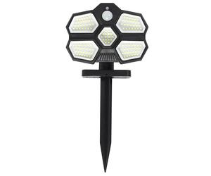JECHERCHE Une IDÉE - LAO0169 Lampe Solaire Projecteur Extérieur - Détecteur de Mouvement - 3 Modes d'Éclairage - Waterproof - Tête Inclinable - 13,5 x 8 x 11,5 cm - Couleur Noire