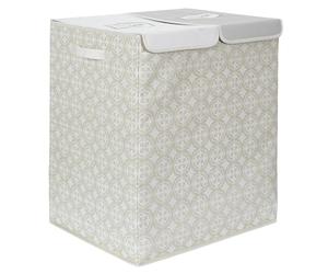 JECHERCHE UNE IDÉE - RG0006 Panier à Linge Double 50x41x57 cm, Rangement Pratique, Deux Compartiments pour Trier le Linge, Grande Capacité de Stockage, Design Tendance
