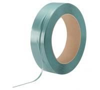 JECO Lot de 1 bobine de feuillard PET vert 12mm x 0.60 x 2500m Ø406mm cerclage manuel