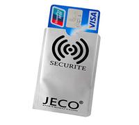 JeCo - Lot de 1 Protections Carte Anti-RFID/PAIEMENT sans Contact étui Carte Bleue, Carte bancaire visa Master Card.