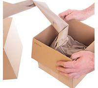 Jeco - Lot de 1 rouleau de papier kraft froissé 20cm x 250m bourrage calage remplissage écologique protection colis en distributeur 100% recyclé et recyclable