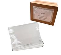 JECO - Lot de 100 Pochettes A5 porte-document adhésives transparentes, pochettes dexpéditions autocollantes 225 x 165 mm pour colis