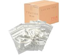 Jeco - Lot de 100 sachets à fermeture zip transparent format 70 x 100 mm : 7 x 10cm 50µ - qualité alimentaire
