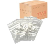 Jeco - Lot de 100 sachets à fermeture zip transparent format 100 x 150 mm : 10 x 15 cm 50µ qualité alimentaire
