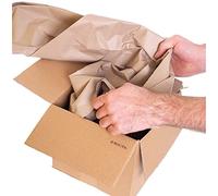 Jeco - Lot de 3 rouleaux de papier kraft froissé 20cm x 450m bourrage calage remplissage écologique protection colis en distributeur 100% recyclé et recyclable
