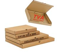JECO - Lot de 300 boites postales extra-plates 255 x 190 x 30 mm marrons boites carton expédition format lettre épaisseur 3 cm