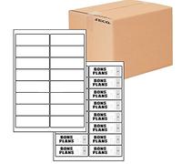 Jeco - Lot de 320 étiquettes autocollantes pour timbres 99 x 33,9mm compatibles « Montimbreenligne » (L7162), soit 20 planches A4 de 16 étiquettes personnalisables et imprimables