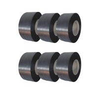 JECO - Lot de 6 bobines Feuillard PP polypropylène noir 12mm x 0.55 x 3000m Ø200mm cerclage machine ou manuel