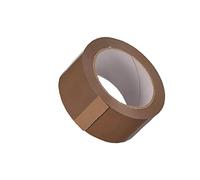 JeCo - Lot de 6 rouleaux de rubans adhésifs marron PVC 50mm x 66 m - Adhésif havane, brun de Qualité Supérieure pour Emballage de Colis et Cartons