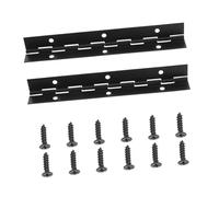JECOMPRIS 1 Ensemble Charnières Noires Inoxydable pour de Cabinet Lot de Charnières Piano avec Vis pour Meubles Bois et Applications Haute Durabilité