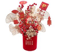 JECOMPRIS 1 ensemble de décorations de bureau pour le Nouvel An chinois : ensemble de seaux décoratifs pour le Nouvel An chinois - Matériel de décoration de table à faire soi-même pour les