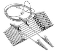 JECOMPRIS 1 Ensemble Support Photo Murale avec Clips Crocodile de Pince à Photo avec Câble Acier pour Décoration Maison et Bureau