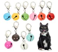 JECOMPRIS 10 Clochettes Métalliques pour Collier d'animaux de Compagnie, Son Clair et Doux, Décoration Élégante pour Chats et Chiens