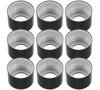 JECOMPRIS 10 Pièces Bouchons de Diffuseur à Roseaux Noirs, 24 Dents | Fermeture et Solide, Design Unique, pour Voiture et Bureau, Recharge de Diffuseur en Verre