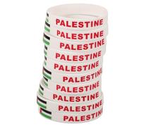 JECOMPRIS 10 Pièces Bracelet Drapeau Palestinien Blanc en Silicone | Accessoire pour Matchs Internationaux et Activités Sportives, Souvenir Patriotique, Lot Unique, Couleur Blanche