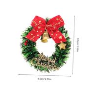 JECOMPRIS 10 pièces Mini de Noël avec Nœud et Cloche Guirlande Décorative pour Sapin et Décoration Intérieure et Extérieure Couleur Vive et Détail Réaliste Ambiance Festive
