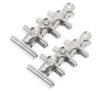 JECOMPRIS 10 Pièces Pinces à Reliure en Métal Argenté, 22-85mm | Surface Lisse et Texture Soignée, Retrait Facile, Usage Bureau et Salle de Bains, Lot Pratique