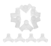 JECOMPRIS 10 Pièces Raccord en T pour Placard 3 Voies en Plastique Blanc | Installation Facile, Stabilité Renforcée, Optimisation D’espace, pour Tringle et Organisateur de Chaussures