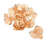 JECOMPRIS 10 Pièces Têtes D'orchidées Artificielles Dorées, Plastique