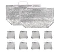 JECOMPRIS 10 pièces Thermiques Alimentaires Portables Isolants Capacité Importante avec Poignées Pliables pour Repas Pique- Bureau École Transport