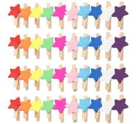 JECOMPRIS 100 pièces Lot de Mini Pinces à Linge Bois pour Artisanat Clips Photo Décoratifs Épingles Solides Bois Naturel pour Travaux Manuels et Décoration