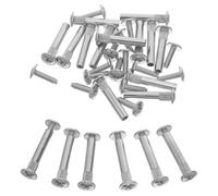 JECOMPRIS 100 Pièces Vis M4 pour Assemblage de Meubles en Acier Laminé à Froid Argenté Écrous Éclisses, Fixation Solide pour Portes et Placards, pour Réparations Domestiques