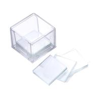 JECOMPRIS 100pièces Verres De Couverture Carrés pour Microscope Optique Accessoires De Microscope