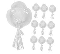 JECOMPRIS 10Pièces Ballons Bobo Transparents Clairs à Bulles Décoration Festive pour Anniversaires Célébrations Remplissables Réutilisables Effet Visuel Captivant
