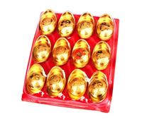 JECOMPRIS 12 Pièces Décoration Plastique 5,5 Cm Décor de Scène Forme Yuanbao Ornement Artisanal Délicat pour Bureau Intérieur Fête Nouvel an Chine Traditionnelle Style Style Aléatoire