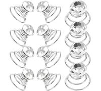 JECOMPRIS 12 Pièces Pinces à Cheveux en Cristaux Argentées, Agrafes en Alliage Confortables et Résistantes pour Mariage et Fête, Accessoires Chic pour Filles et Mariées