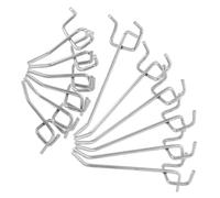 JECOMPRIS 12pièces Crochets Pour Panneaux Perforés Inoxydable Crochets Tripodes Robustes Sans Outils Supports Muraux Pour Rangement Outils Garage Étagères Et Présentoir Bijoux