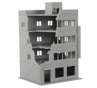 JECOMPRIS 144, Modèle Architectural de Bâtiment en Ruine, Maison Endommagée pour Diorama Ferroviaire et Paysage Urbain, Kit de Modélisme à Assembler, Décor de Ruines Réalistes