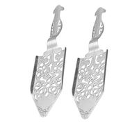 JECOMPRIS 2 pièces Cuillère à Absinthe en Acier Inoxydable Cuillère à Sucre Creuse pour Bar Agitateur Pratique pour Préparation Absinthe Design Délicat et Confortable Ustensile Manuel pour