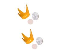JECOMPRIS 2 Pièces Décoration de la ventouse de la couronne casque de couronne ornement décoration de casque cornes de casque Yellow